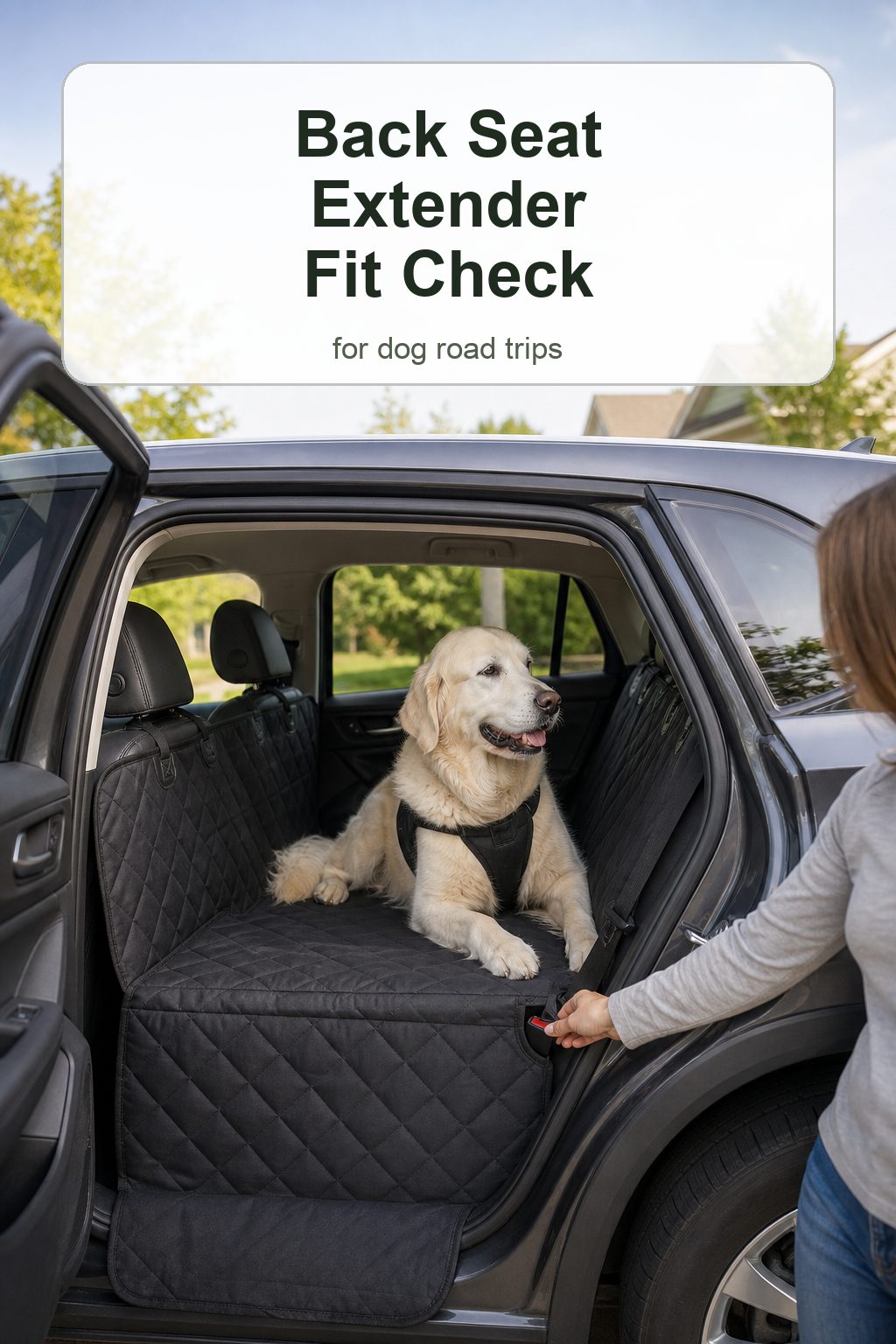 Back Seat Extender Fit Check for dog road trips