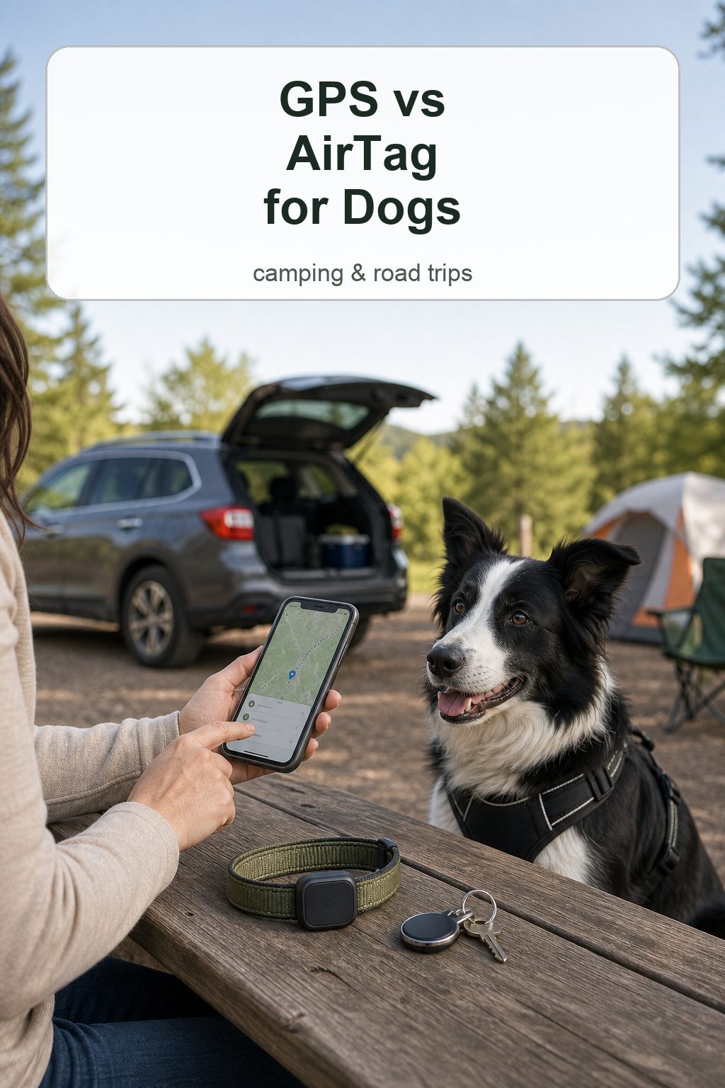 GPS vs AirTag for Dogs camping and road trips